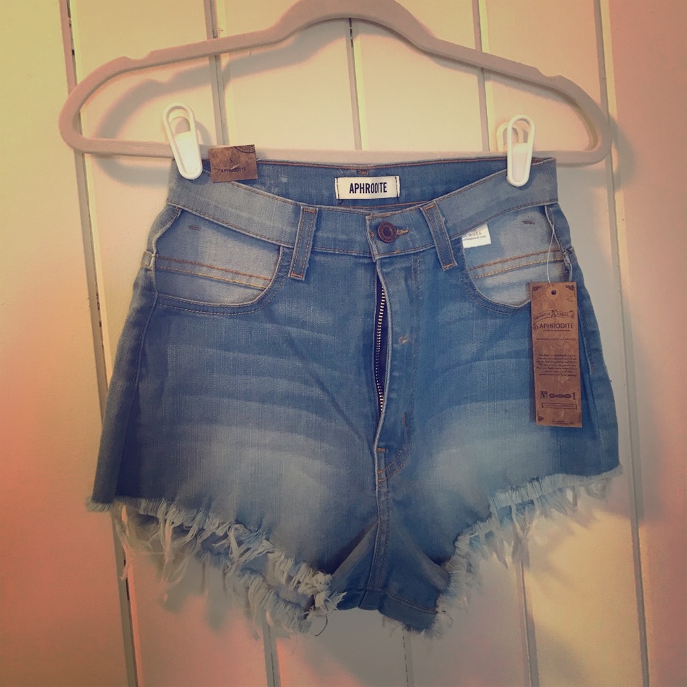 Hip Cutout Denim Shorts